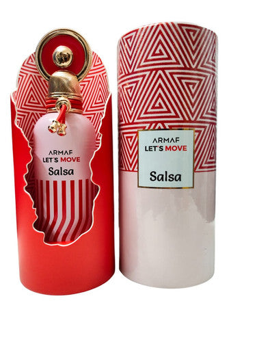 ARMAF LET'S MOVE SALSA-Kwiat pomarańczy, Neroli i Bergamot; Pistacja, Jaśmin, Róża i Pieprz Waniliowy, Sandalowiec i Musk.
