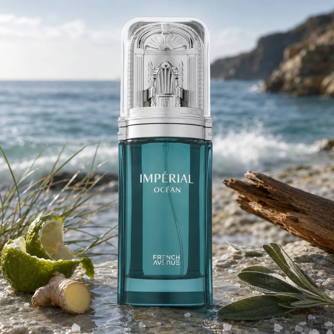 IMPERIAL OCEAN FRENCH AVENUE 100ML-bergamotto, zenzero e sale marino,mughetto, alghe marine e vetiver,ambra grigia e legno di cedro.