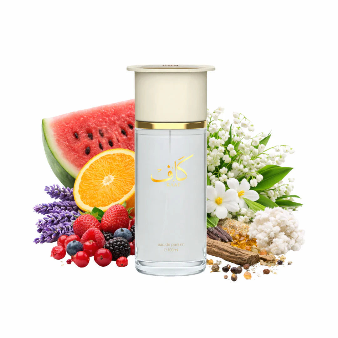 KAAF AHMED AL MAGHRIBI EXTRAIT 100ML-PERCIVAL-Lawenda, Arbuz, Pomarańcza sycylijska i Czerwone owoce; nuty serca to Konwalia, Jaśmin i Lotos; nuty bazy to Białe piżmo, Sandalowiec i Ambroxan.