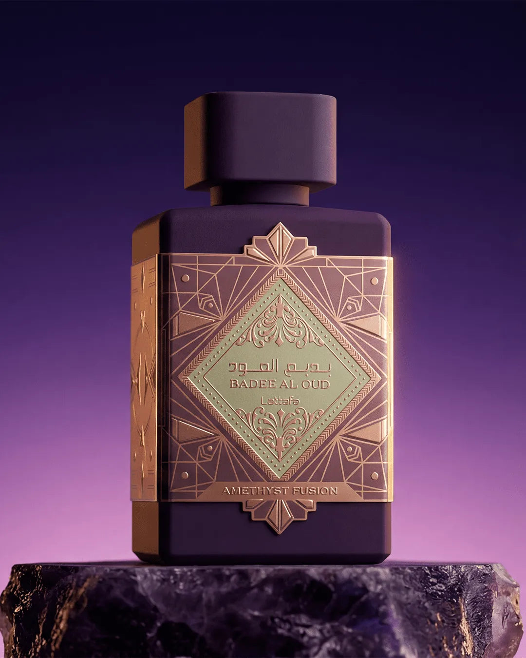 NEW BADEE AMETHYST FUSION 100ML-Amaretto, Rum e Mandarino;Ambra, Patchouli e Caramello;Vaniglia, Sandalo e Benzoino.