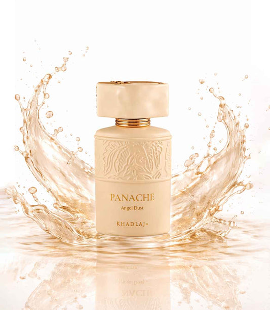 PANACHE ANGEL DUST KHADLAJ EXTRAIT 100ML-Vaniglia, Mandarino e Ribes Rosso;Tuberosa, Sandalo e Rum;Vaniglia, Panna Montata, Muschio e Benzoino.