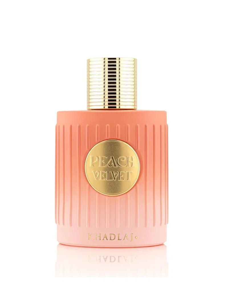 PEACH VELVET KHADLAJ EXTRAIT 100ML-Guava, Pesca e Nettarina;Vaniglia, Zenzero, Cannella e Ambra;Caramello, Muschio e Sandalo.