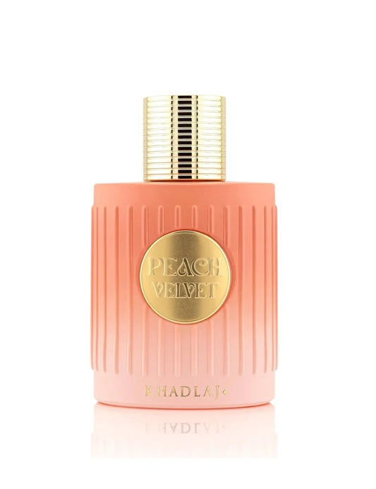 PEACH VELVET KHADLAJ EXTRAIT 100ML-Guava, Pesca e Nettarina;Vaniglia, Zenzero, Cannella e Ambra;Caramello, Muschio e Sandalo.