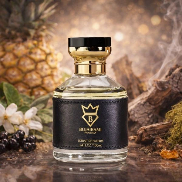BUJAIRAMI KINGSMAN EXTRAIT 100ML-Le note di testa sono bergamotto, ribes nero, mela, limone e pepe rosa;ananas, patchouli e gelsomino marocchino;betulla, muschio, muschio di quercia, ambroxan e legno di cedro.