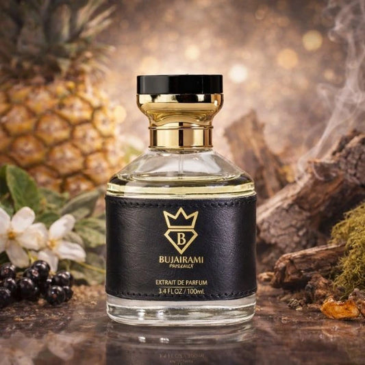BUJAIRAMI KINGSMAN EXTRAIT 100ML-Le note di testa sono bergamotto, ribes nero, mela, limone e pepe rosa;ananas, patchouli e gelsomino marocchino;betulla, muschio, muschio di quercia, ambroxan e legno di cedro.