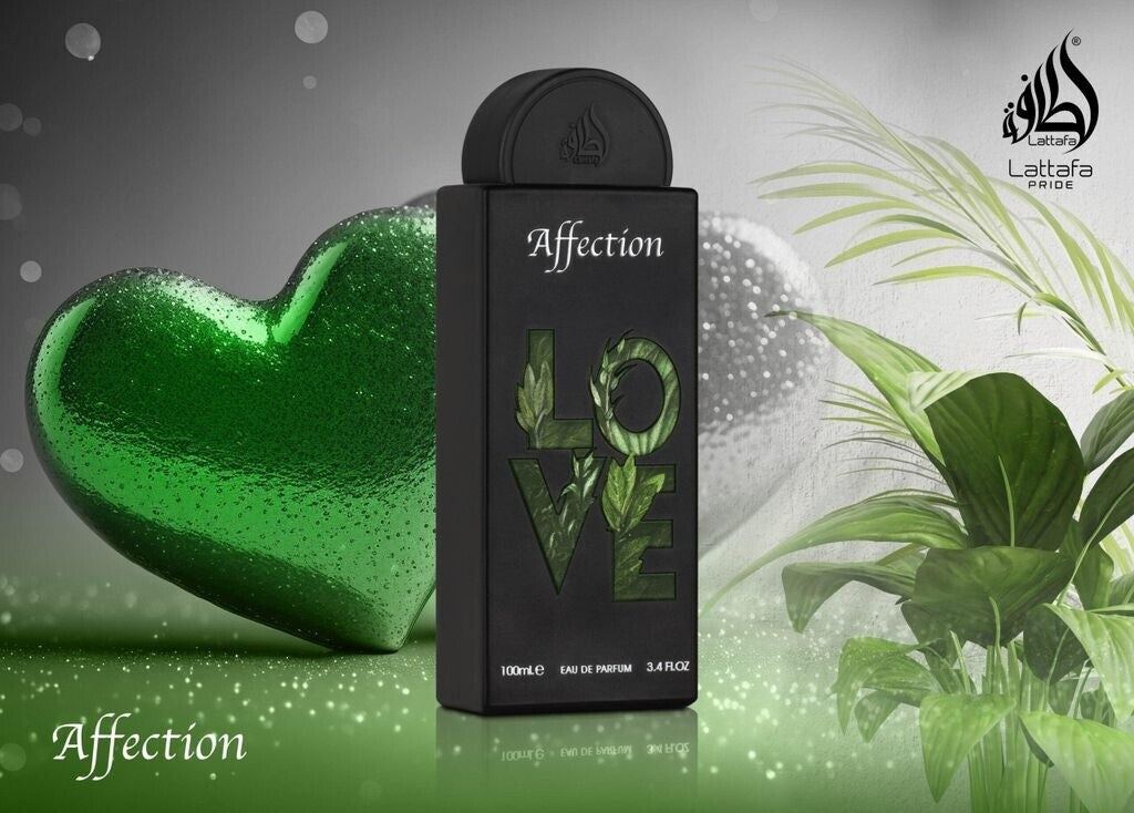 LATTAFA PRIDE AFFECTION EDP 100ML - Pistacja, Orzech laskowy i Czarna porzeczka; Lattone, Jaśmin, Konwalia i Malina; Lattone, Wanilia i Fava Tonka.