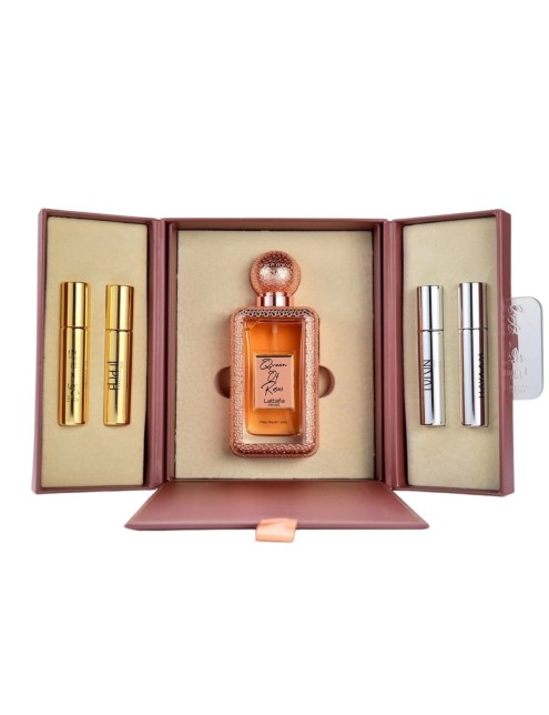 QUEEN OF ROSES LATTAFA 100ML-Rosa e Pepe Rosa; Patchouli e Zafferano;Ambra, Muschio e Vaniglia.