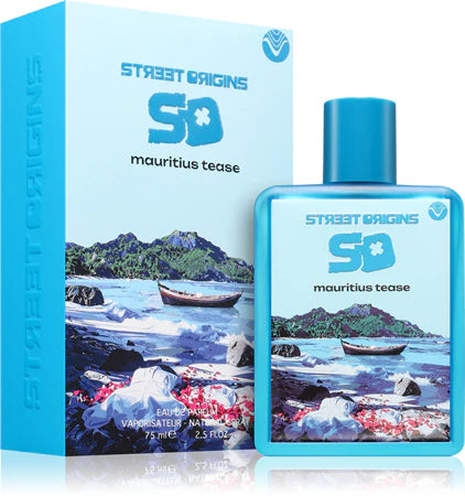 MAURITIUS TEASE STREET ORIGINS EDP 75ML-Mandarino, Ribes Nero, Fragola, Lampone, Ciliegia e Limone; Fiore d'Arancio, Gardenia, Cocco e Peonia;Sandalo, Vaniglia, Muschio di Quercia, Ambra e Muschio.