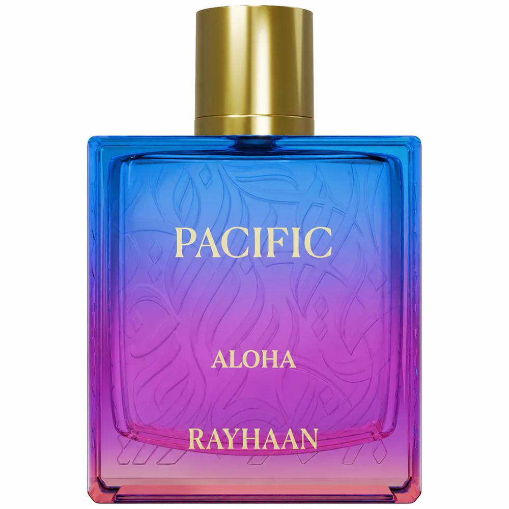 RAYHAAN PACIFIC ALOHA 100ML- Arancia Rossa, Melone e Limone;Cocomero e Cocco;Note marine, Amberwood e Cacao.
