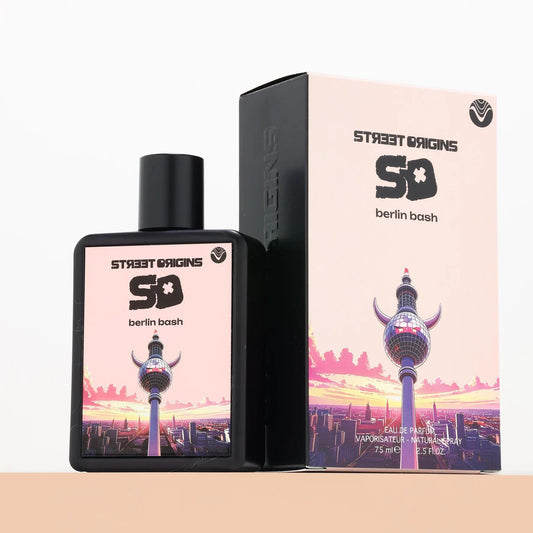BERLIN BASH STREET ORIGINS EDP 75ML-Zenzero e Ciliegia; Gelsomino;Pepe Rosa, Ambra e Muschio.