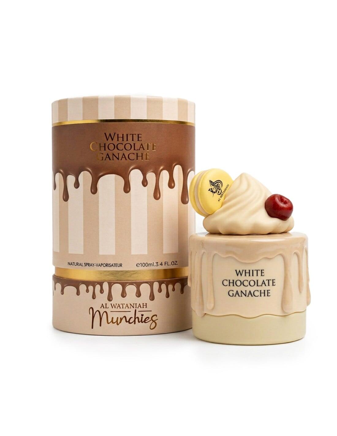 White Chocolate Ganache Al Wataniah EDP 100ML-Arancia Amara e Grani di Caffè Tostati; Frutti Essiccati, Fava Tonka e Cacao;Vaniglia.