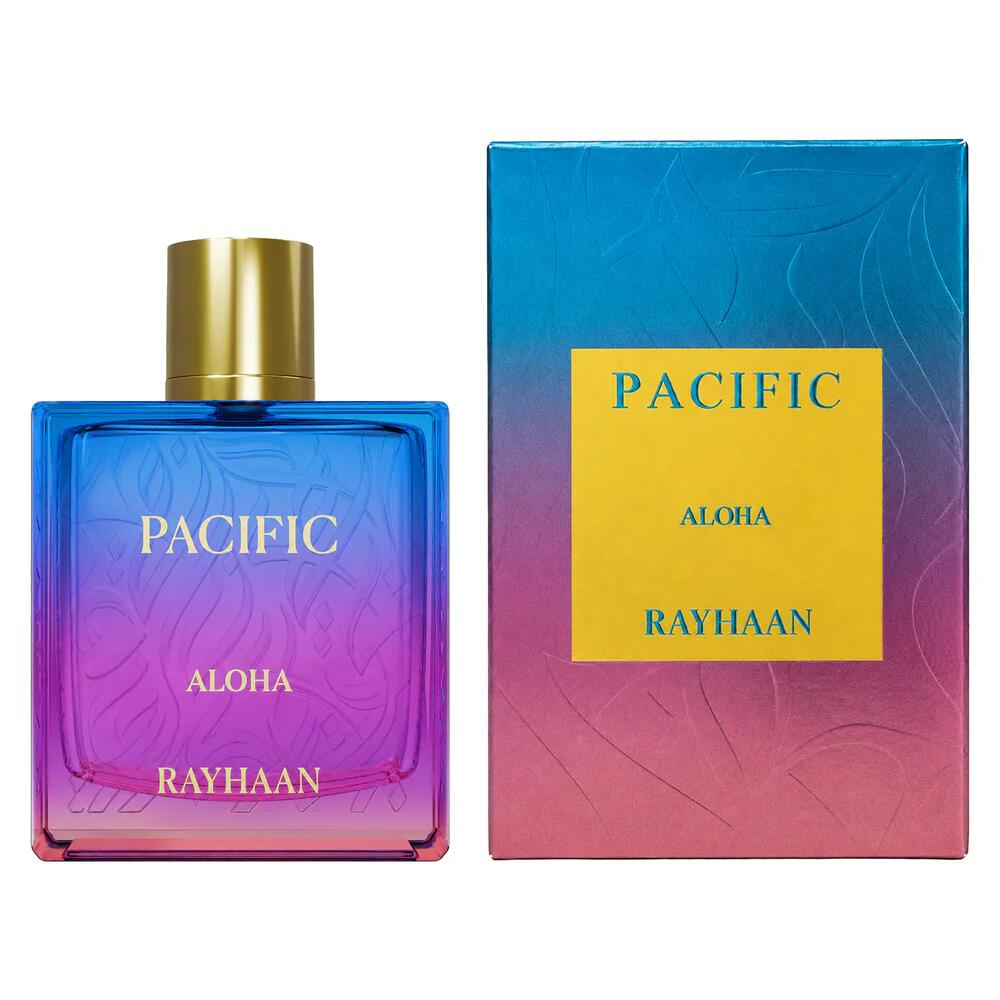 RAYHAAN PACIFIC ALOHA 100ML- Arancia Rossa, Melone e Limone;Cocomero e Cocco;Note marine, Amberwood e Cacao.