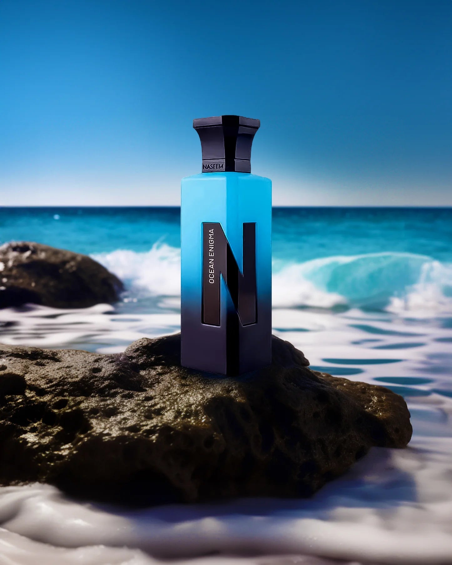Naseem Oceaniczna Enigma Aqua Perfumy Bezalkoholowe 75ML - Bergamotka, Grejpfrut i Cytryna; Różowy Pieprz, Artemisia, Tymianek i Wetiver; Nuty Drzewne, Bursztyn i Wanilia.