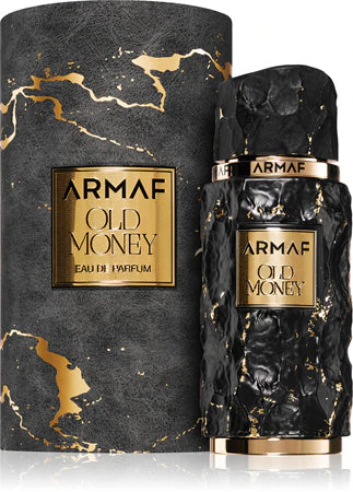 ARMAF OLD MONEY 100ML-Lavanda, Pepe Nero e Bergamotto;, Iris di Toscana, Cemento, Pralina, Liquirizia Nera, Caffè, Pera ;Radici, Legno di Cedro, Vetiver, Note Minerali, Note Talcate, Fumo, Lava, Pelle Umana e Cacao.
