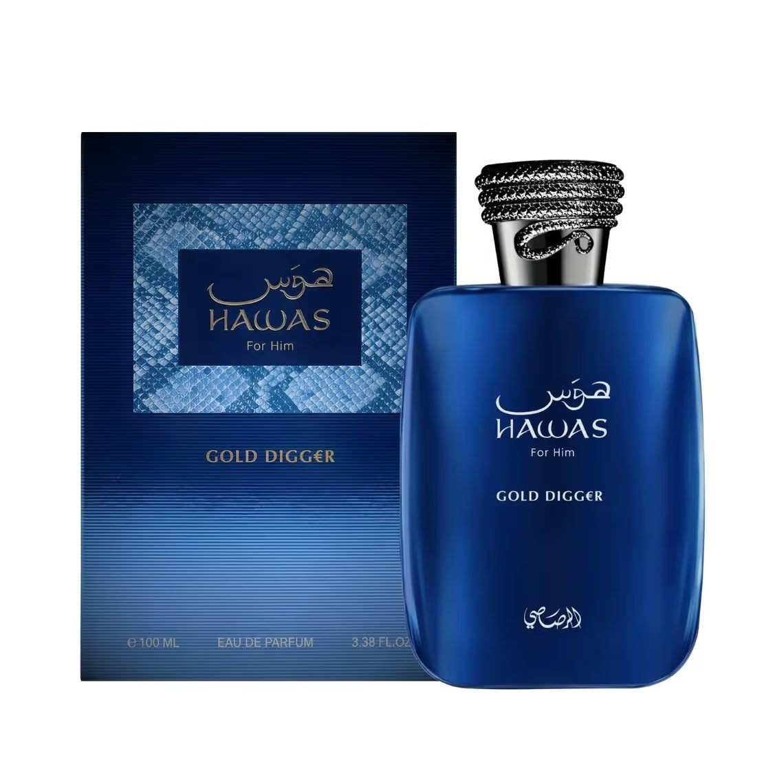 HAWAS GOLD DIGGER EDP 100ML-gemello di ultra male-Pera, Menta, Lavanda e Bergamotto;Cannella e Salvia;Vaniglia, Ambra, Legno di Cedro e Patchouli.
