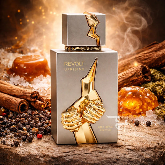 REVOLT UPRISING ARABIYAT PRESTIGE EDP 100ML- Pepe di Sichuan, Salato, Pepe nero, Caramello,Cannella, patchouli,Vetiver, Ambra, Quercia