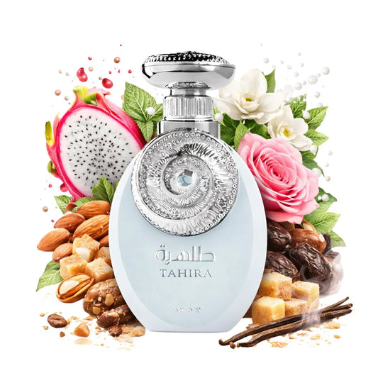 TAHIRA RIIFFS EXTRAIT 100ML-Frutto del drago, Mandorla;Rosa, Gardenia, Pralina;Patchouli, Fava Tonka e Vaniglia.