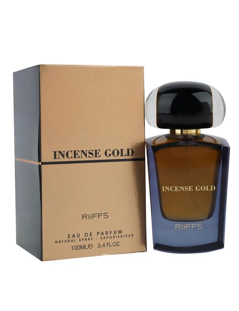RIIFFS INCENSE GOLD EDP 100ML-Rosa, Zafferano,Note Gourmand, Incenso,Vaniglia, Ambra, Note Legnose
