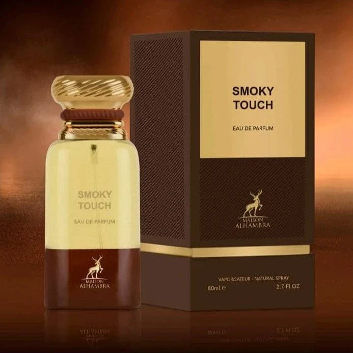SMOKY TOUCH MAISON ALHAMBRA-Lampone, Zafferano, Timo,Olibano, Gelsomino,Cuoio, Pelle Scamosciata, Note Legnose, Ambra